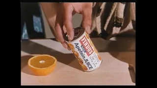 Reklam för Findus apelsinjuice 1968