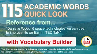 115 Academic Words Quick Look Words Ref from "6 space technologies we can use to [...], TED"