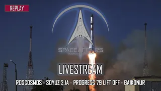 Roscosmos - Soyuz 2.1a - Progress 79 Lift Off - Cosmodrome Baikonur - October 28, 2021