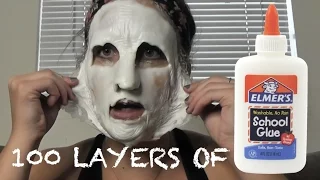 100 LAYERS OF... GLUE ON MY FACE?!