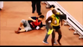 VIdeo Buzz: Chinese Cameraman falls on Usain Bolt with segway after Men's 200m Final IAAF 2015