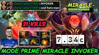 PRIME MIRACLE Insane Invoker Masterclass SKill pro Gameplay in 7.34C New Patch Update