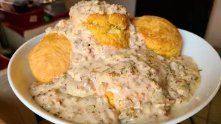 Southern style Biscuits and Gravy