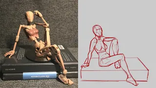 Drawing a Nude Figure with Armature Nine.