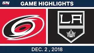NHL Highlights | Hurricanes vs. Kings - Dec 2, 2018