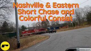 Nashville and Eastern Rock Train Short Chase and Colorful Consist