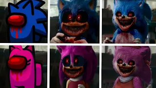 Sonic The Hedgehog Movie 2 Among Us Uh Meow All Designs Compilation (Sonic.exe & Amy.exe)