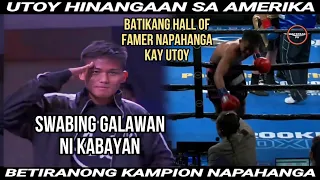 Utoy hinangaan sa Amerika betiranong Kampion napahanga sa swabing galawan ni kabayan