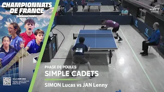 Lucas SIMON vs Lenny JAN | PHASE DE POULES | FRANCES CADETS 2024