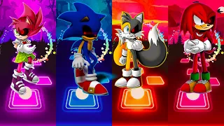 Amy.exe vs Sonic.exe vs Tails.exe vs Knuckles.exe - Tiles Hop EDM Rush