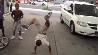 Philly Kids Dance and do flips in gas station