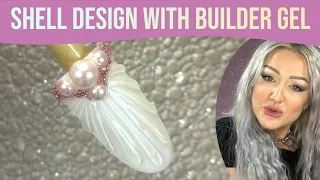 Pearlescent Shell Nail Design with Builder Gel - Kirsty Meakin Archive #7