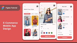 E-Commerce Mobile App Design in Figma | Figma Design and Prototype Tutorial