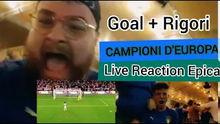 *LIVE REACTION EPICA* ITALIA-INGHILTERRA 1-1 (3-2 d.c.r.) 💙🇮🇹CAMPIONI D'EUROPA💙🇮🇹 | FINALE EURO2020