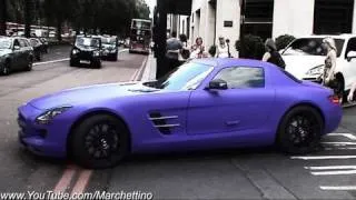 Matte Purple Mercedes SLS AMG