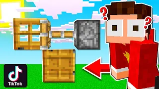 TESTEI os TIKTOKS mais VIRAIS do MINECRAFT (FUNCIONAM?) 😂😱 MINECRAFT TIKTOK