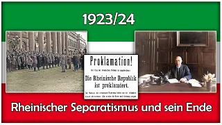 1919/23: Adenauer und der rheinische Separatismus.