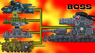 Hybrid Evolution. Mega Tanks Vs Mega BOSS - Cartoons about Tanks.