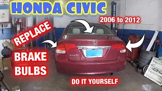 How to replace brake light bulb on Honda Civic 2006 to 2012