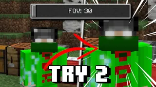 Minecraft, aber FOV 30 TRY 2