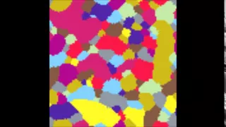 Grain growth with Monte Carlo Method (100x100 matrix)