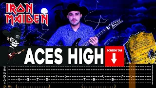 【IRON MAIDEN】[ Aces High ] cover by Masuka | LESSON | GUITAR TAB