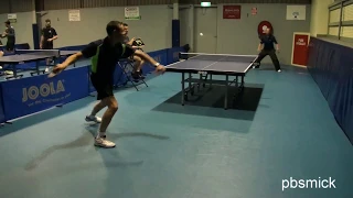 Amazing Table Tennis behind the back shot!!!!!