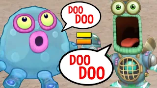 MONSTERS WITH SIMILAR SOUND in MY SINGING MONSTERS!