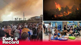 Rhodes wildfires: First flights due to rescue 'up to 10,000' British holidaymakers