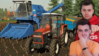 "Sąsiedzkie Zmagania"#17 ☆Farming Simulator 22☆ Żniwa Kukurydzy na nowym polu! 🚜MST