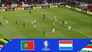 Portugal vs Luxembourg | Group J | European Qualifiers 2024 • Realistic Full Match Gameplay