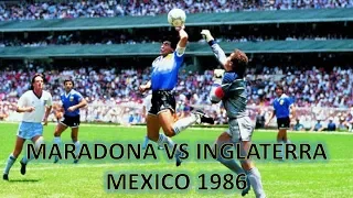 Maradona vs Inglaterra 1986 ●Todas las jugadas - Relatos Victor Hugo Morales●