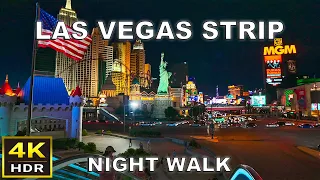 [4K HDR] Las Vegas Strip Night Walking Tour | 2023 | Las Vegas, Nevada