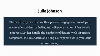 How Julie Johnson Get Justice For You After a Motorcycle Accident?