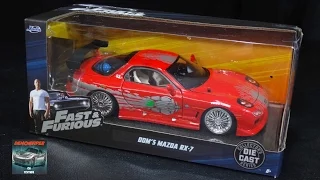 Dom's Mazda RX-7 - The Fast and the Furious - Jada Toys 1:24 Model Car Unboxing