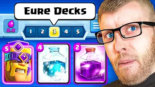 😱🤯Ich SPIELE & BEWERTE EURE DECKS *LIVE*... (das gab es noch nie!) | Clash Royale Deutsch