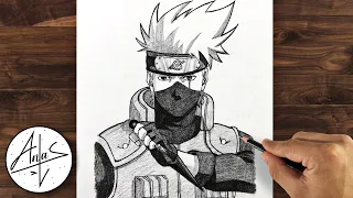 How to Draw Kakashi Hatake | Drawing anime step by step