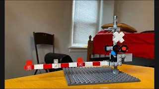 LEGO Railroad Crossing Signal With Gate