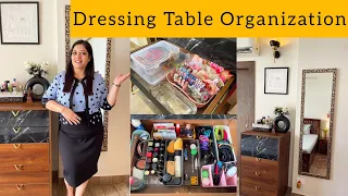 Dressing table organization|My Dressing table tour|How to organize a small dressing table.
