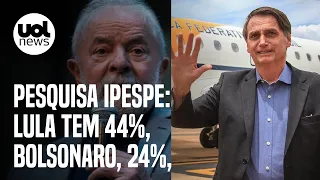 Pesquisa Ipespe: Lula tem 44%, Bolsonaro 24%, e Moro e Ciro aparecem empatados