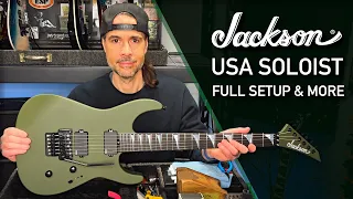 🎸Behind the scenes setup with the new USA Jackson Soloist!