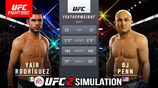 Fight Night 103: Rodriguez vs Penn| EA Sports UFC 2 Simulation!