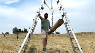 EASY how to remove a heavy fence post (and block invader cows!)