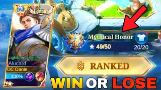 MY LAST ALUCARD MATCH TO REACH MYTHICAL GLORY!! (WIN OR LOSE?!) | MLBB