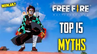 Top 15 Mythbusters in FREEFIRE Battleground | FREEFIRE Myths #255