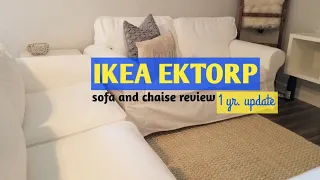 IKEA♡EKTORP SOFA AND CHAISE REVIEW♡ONE YEAR UPDATE