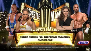 WWE 2k24 - Ronda Rousey vs Stephanie McMahon Match|WrestleMania Goes Hollywood