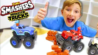 Father & Son MONSTER TRUCK SURPRISE! / Zuru Smashers