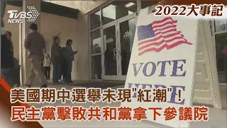 【2022大事記】美國期中選舉未現「紅潮」！ 民主黨擊敗共和黨拿下參議院｜TVBS新聞