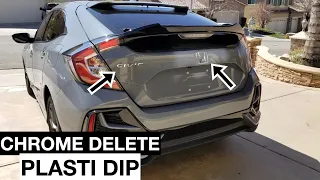 Chrome Delete With Plasti Dip Honda Civic Emblems